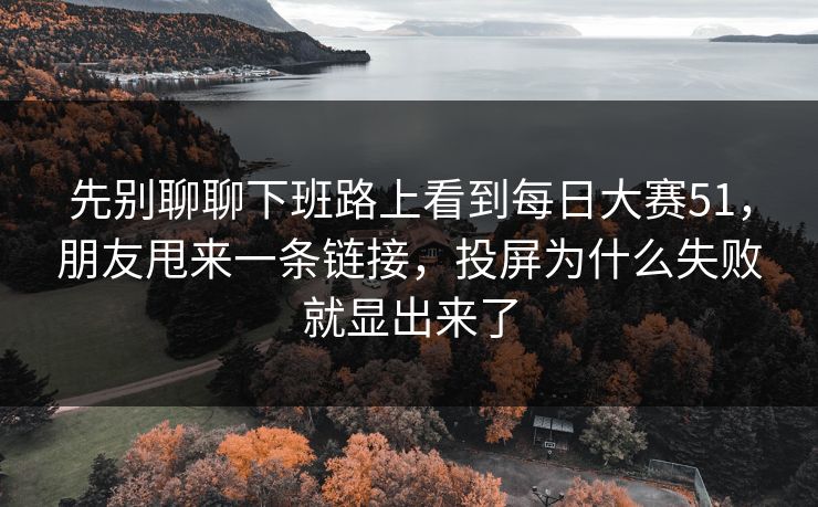 先别聊聊下班路上看到每日大赛51，朋友甩来一条链接，投屏为什么失败就显出来了